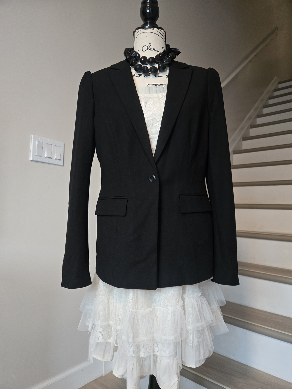 White House Black Market Black Tailored Blazer